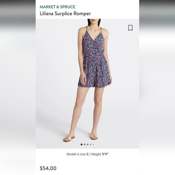 NWT Floral Market & Spruce Romper - Picture 2 of 14